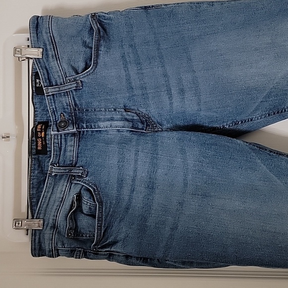Ring of Fire Size 32x30 Slim Denim Blue Jeans, Medium Wash Gently Used Condition - Picture 10 of 12